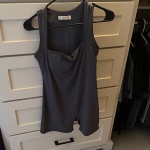 Gray Sleeveless Romper
